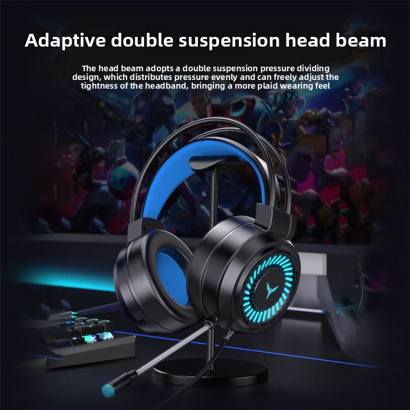 G58 Stereo Surround 7.1 Wired Gaming Headphones with Microphone Over-Ear Esports Gear - Hot Selling Multimedia Headset