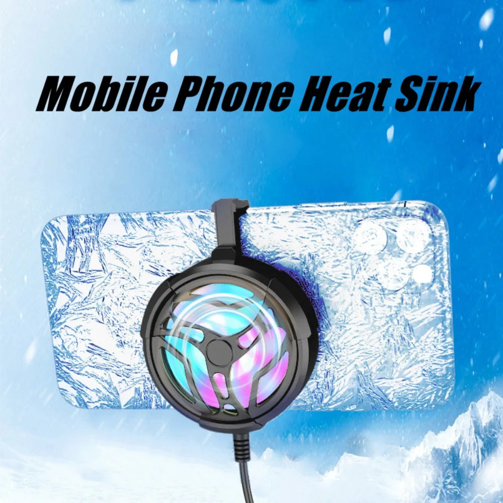 USB Mobile Phone Heat Sink Mini Light Weight Turbo Hurricane Phone Cooling Fan ABS+PC Stretch Buckle USB Radiator Mobile Phone