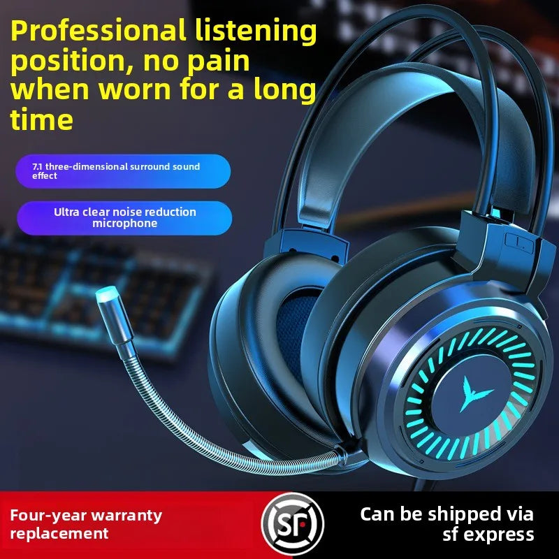 G58 Stereo Surround 7.1 Wired Gaming Headphones with Microphone Over-Ear Esports Gear - Hot Selling Multimedia Headset